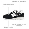 New Balance Men’s 574 Vulc Sneakers(Black/White/Blue)