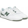 New Balance Men’s 80 Sneaker | Casual Shoes(White/Dark Juniper)