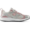 New Balance Unisex-Adult 408 Sneaker | Casual Shoes(Grey Matter/Rosewood/Silver Metallic)