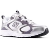 New Balance Unisex-Adult 408 Sneaker | Casual Shoes(Nb 103 White/Silver Metallic)