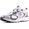 New Balance Unisex-Adult 408 Sneaker | Casual Shoes(Nb 103 White/Silver Metallic)