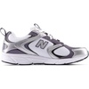 New Balance Unisex-Adult 408 Sneaker | Casual Shoes(White/Silver Metallic/Neptune Grey)