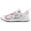 New Balance Unisex-Adult 408 Sneaker | Casual Shoes(White/Silver Metallic/Pink Sugar)