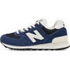 New Balance Unisex-Adult 574 Sneaker(Black 100/Nb 103 White)