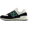 New Balance Unisex-Adult 574 V2 | Casual Shoes(Black/White/Marsh Green)