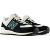 New Balance Unisex-Adult 574 V2 | Casual Shoes(Black/White/Marsh Green)
