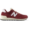 New Balance Unisex-Adult 574 V2 | Casual Shoes(Classic Crimson/White/Angora)