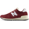 New Balance Unisex-Adult 574 V2 | Casual Shoes(Classic Crimson/White/Angora)