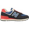 New Balance Unisex-Adult 574 V2 | Casual Shoes(Phantom/Blue Agate/Blast Red)