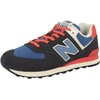 New Balance Unisex-Adult 574 V2 | Casual Shoes(Phantom/Blue Agate/Blast Red)