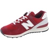 New Balance Unisex-Adult 574 V2 | Casual Shoes(Red/White)