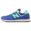 New Balance Unisex-Adult U574v1 | Casual Shoes(Blue Agate/Lime Leaf)
