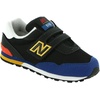 New Balance Unisex-Child 515 V1 Hook & Loop | Walking Shoes(Black/Blaze)