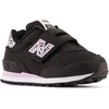 New Balance Unisex-Child 515 V1 Hook & Loop | Walking Shoes(Black/Cyber Lilac)