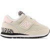 New Balance Unisex-Child 515 V1 Hook & Loop | Walking Shoes(Moonbeam/Pink Haze)