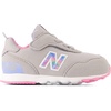 New Balance Unisex-Child 515 V1 Hook & Loop | Walking Shoes(Rain Cloud/Signal Pink/Electric Sky)