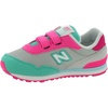 New Balance Unisex-Child 515 V1 Hook & Loop | Walking Shoes(Summer Fog/Pink Glo)