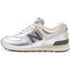 New Balance Women’s 574 Shoes(Metallic Silver/Artic Grey)