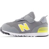 New Balance Baby-Boys 515 New-b Hook & Loop | Casual Shoes(Slate Grey/Punch Yellow)