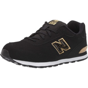 New Balance Kids’ 515 V1 Hook and Loop Sneaker(Black/Gold Metallic)