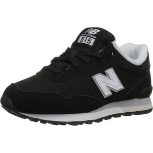 New Balance Kids’ 515 V1 Hook and Loop Sneaker(Black/White/Grey)