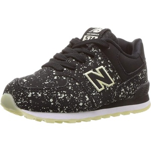 New Balance Kid’s 574 V1 Classic Lace-Up Sneaker (Big Kid)(Black/Glow)