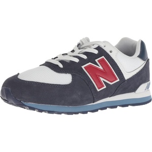 New Balance Kid’s 574 V1 Classic Lace-Up Sneaker (Big Kid)(Navy/Red)