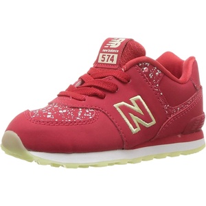 New Balance Kid’s 574 V1 Classic Lace-Up Sneaker (Big Kid)(Red/Glow)