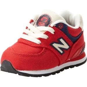 New Balance Kids’ 574 V1 Lace-Up Sneakers | Casual Shoes(Red/Navy)