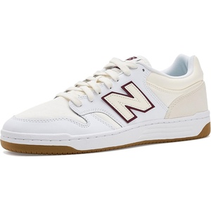 New Balance Men’s 480 V1 Sneakers(Sea Salt/Classic Crimson)