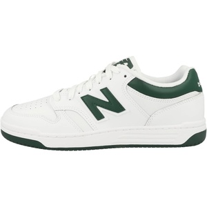 New Balance Men’s 480 V1 Sneakers(White/Nightwatch Green/Light Aluminum)