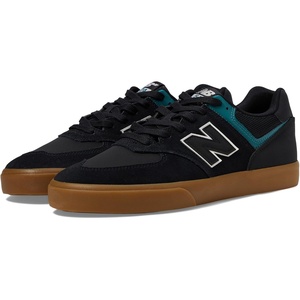 New Balance Men’s 574 Vulc Sneakers(Black/Vintage Teal)