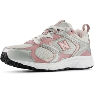 New Balance Unisex-Adult 408 Sneaker | Casual Shoes(Grey Matter/Rosewood/Silver Metallic)