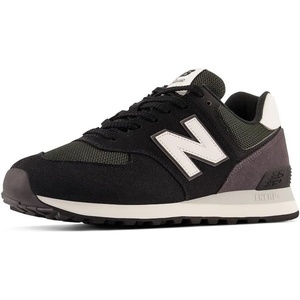 New Balance Unisex-Adult 574 V2 | Casual Shoes(Black/White)