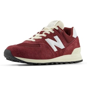 New Balance Unisex-Adult 574 V2 | Casual Shoes(Classic Crimson/White/Angora)