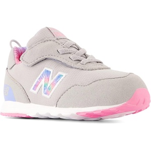 New Balance Unisex-Child 515 V1 Hook & Loop | Walking Shoes(Rain Cloud/Signal Pink/Electric Sky)