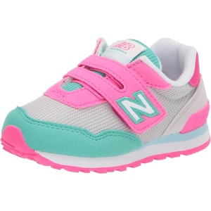New Balance Unisex-Child 515 V1 Hook & Loop | Walking Shoes(Summer Fog/Pink Glo)