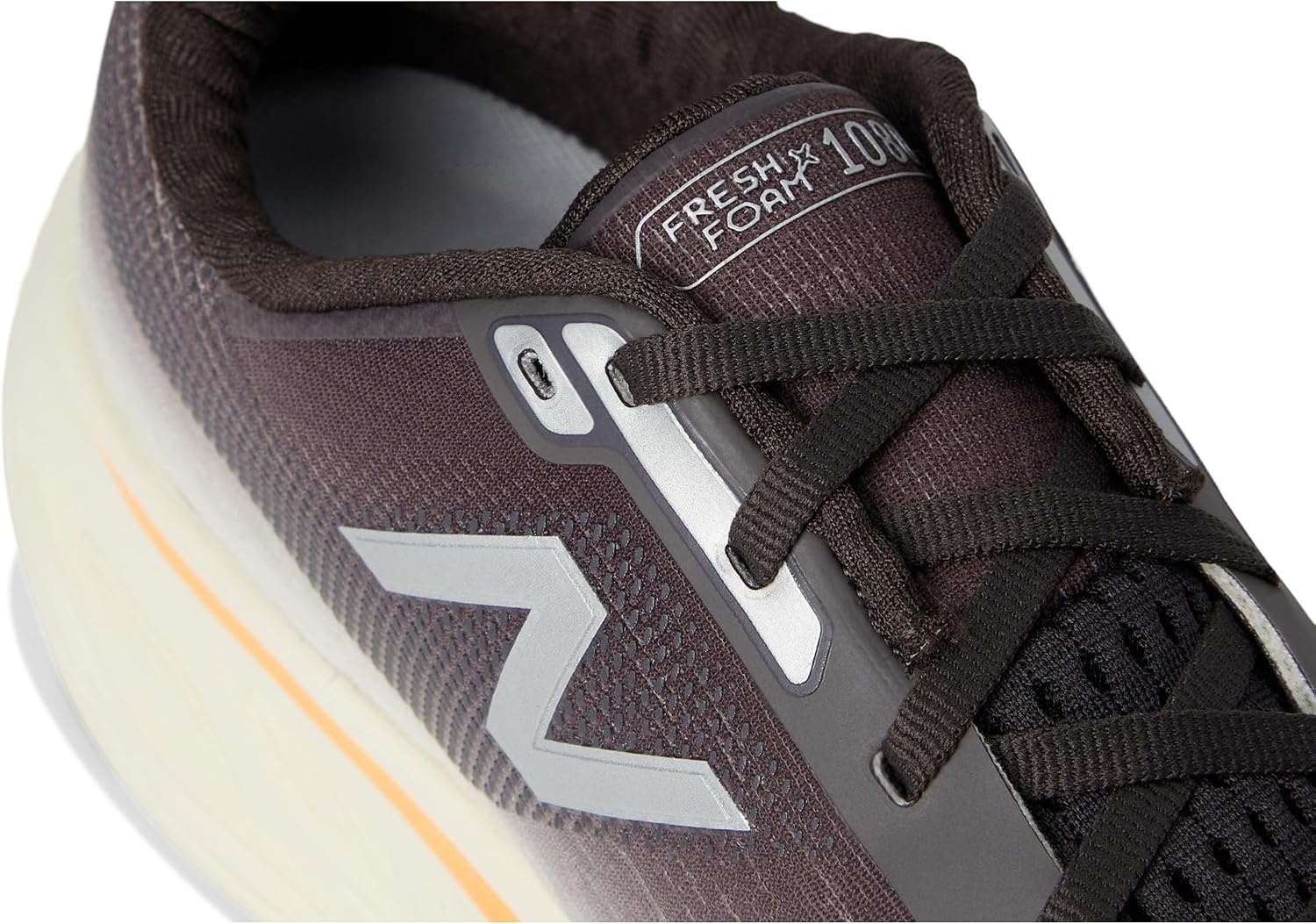 image:imageNew Balance Mens Fresh Foam X 1080 V14 Running ShoeBlack CementAngoraHot Mango