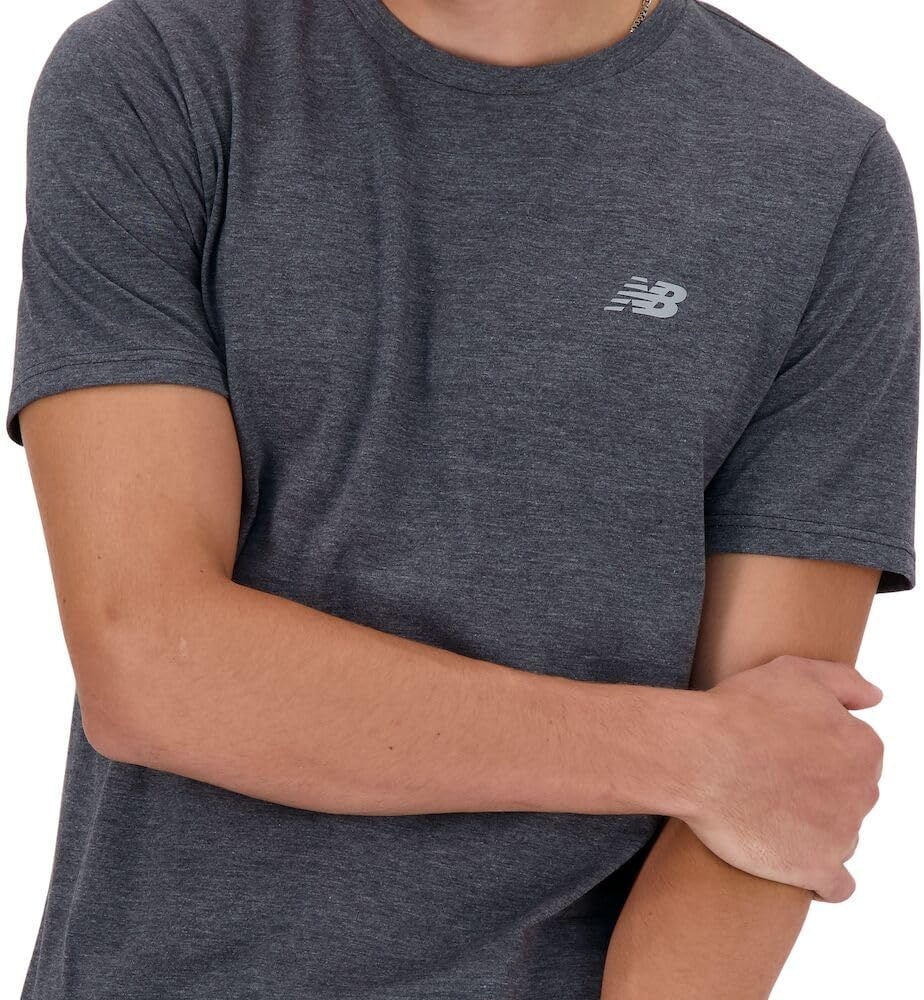 image:imageNew Balance Mens Sport Essentials Heathertech TShirtBlack Heather