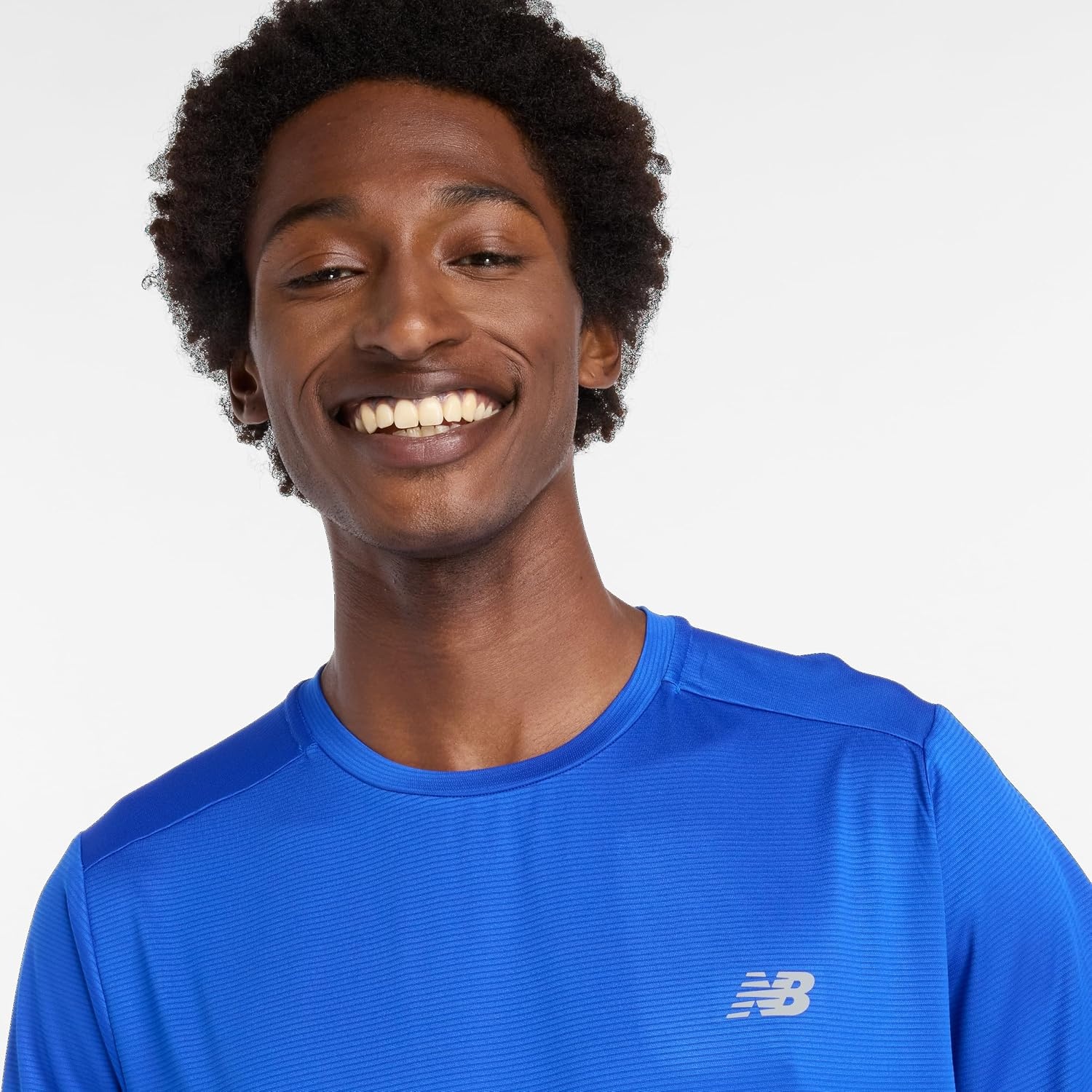 image:imageNew Balance Mens Sport Essentials Heathertech TShirtBlue Gemstone