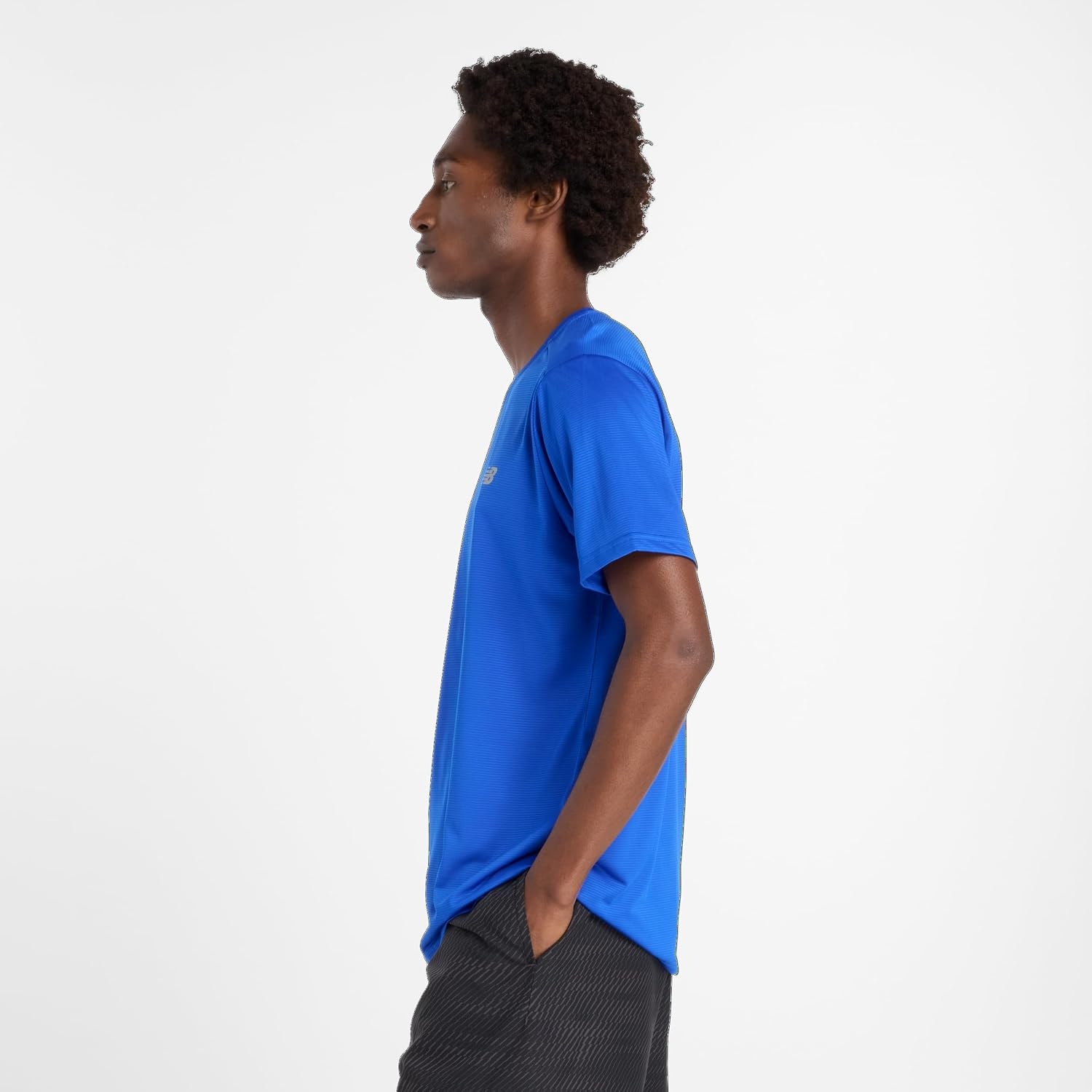 image:imageNew Balance Mens Sport Essentials Heathertech TShirtBlue Gemstone