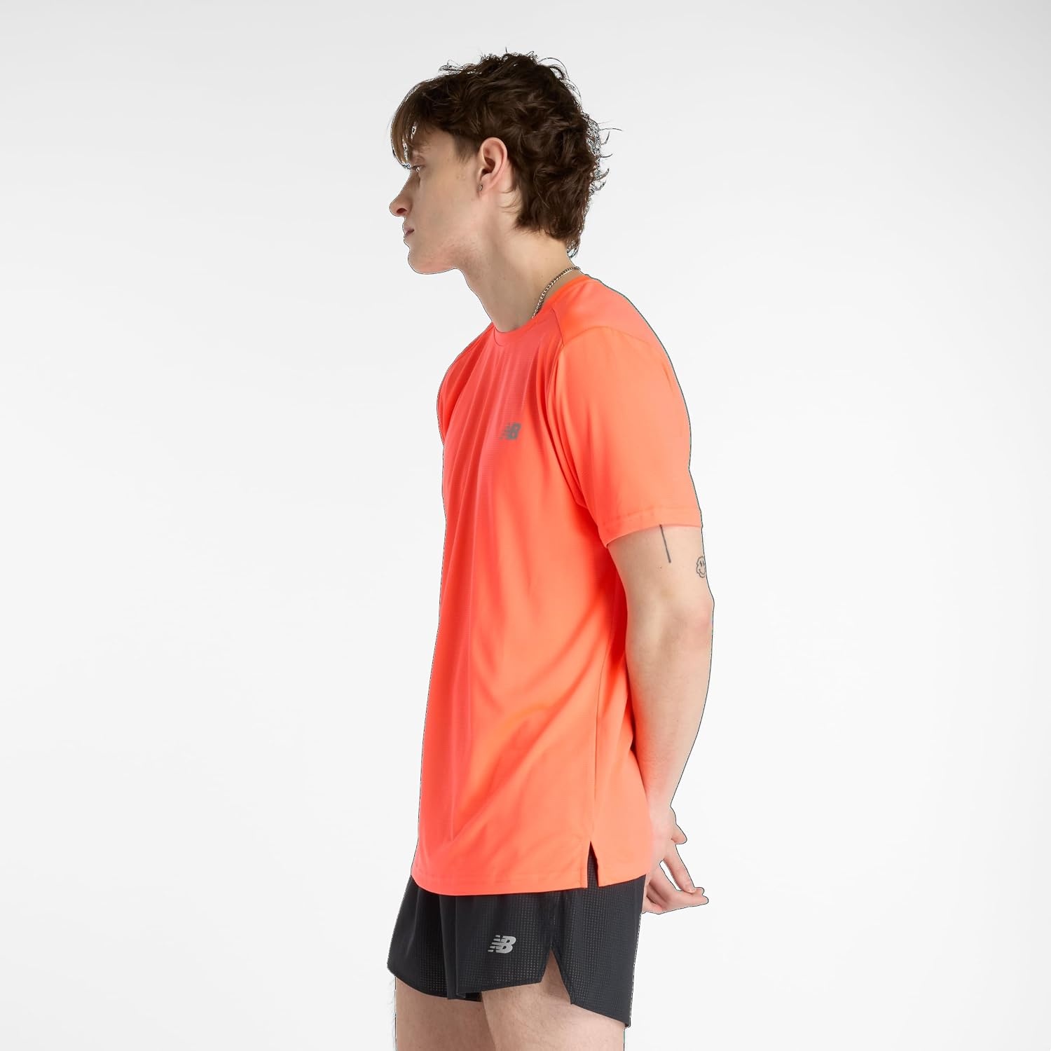 image:imageNew Balance Mens Sport Essentials Heathertech TShirtUrgent Red