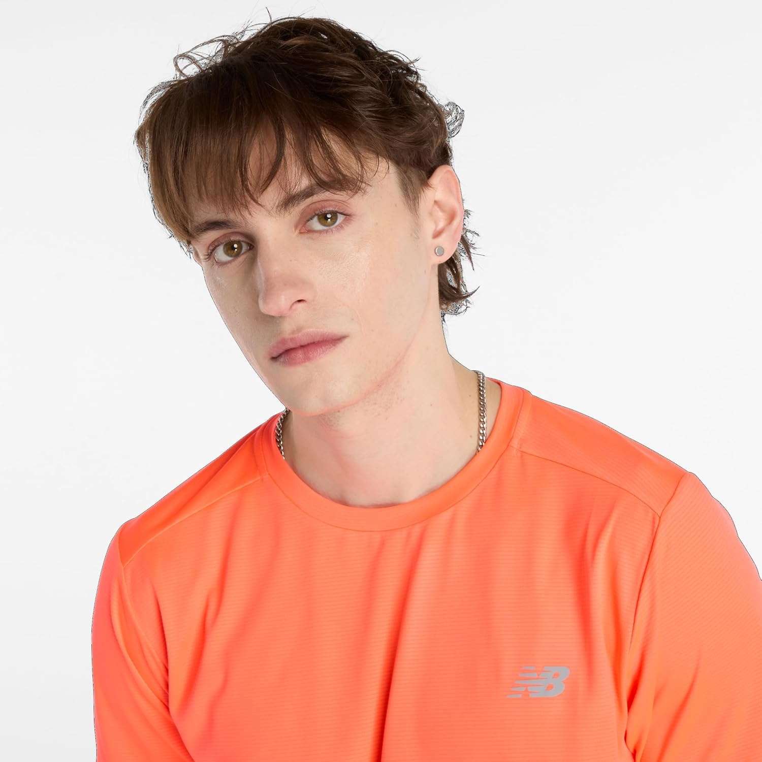 image:imageNew Balance Mens Sport Essentials Heathertech TShirtUrgent Red