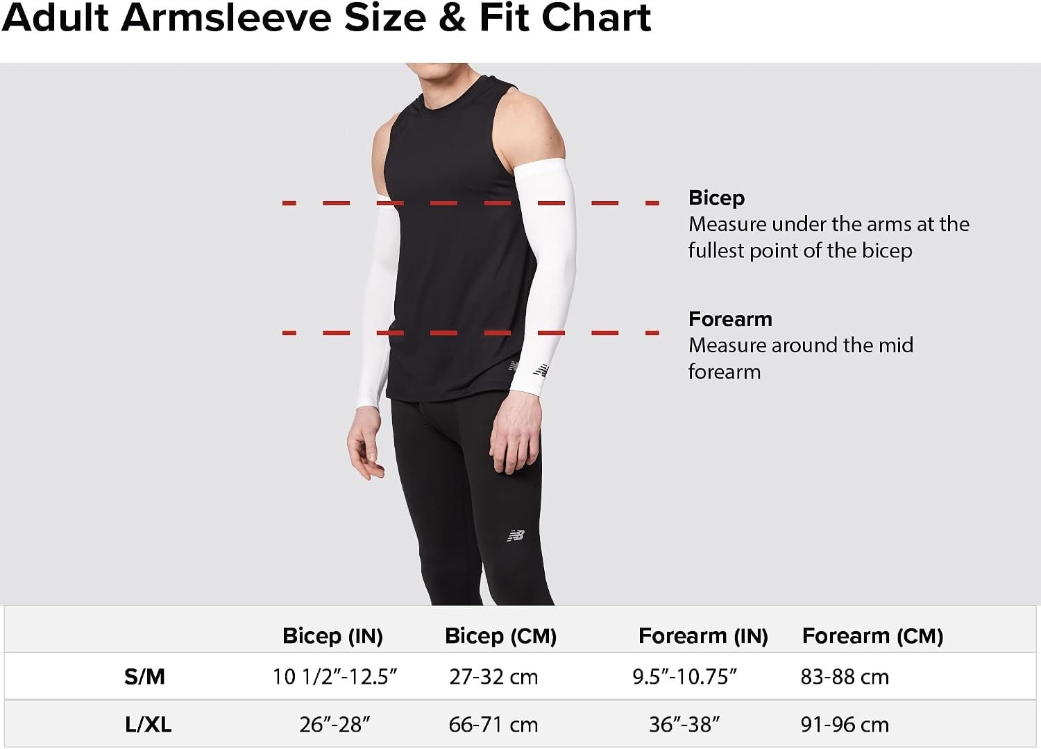 image:imageNew Balance Unisex Outdoor Sports Compression Arm Sleeves Arm Warmer 1 PairBlack