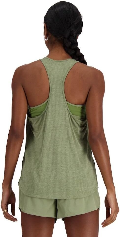 image:imageNew Balance Womens New Balance Womens Athletics TankDark Olivine Heather