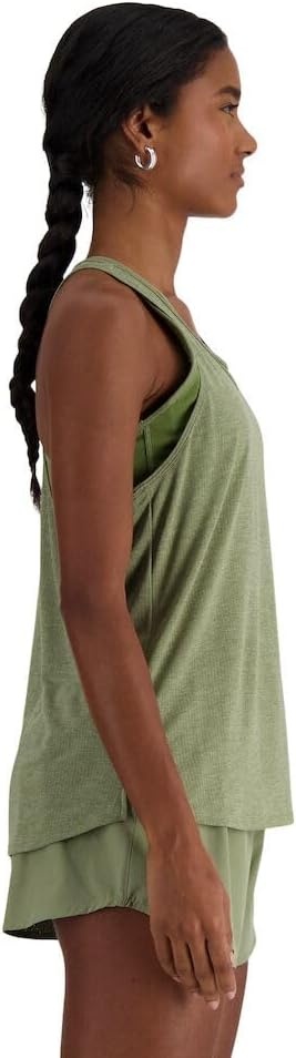 image:imageNew Balance Womens New Balance Womens Athletics TankDark Olivine Heather
