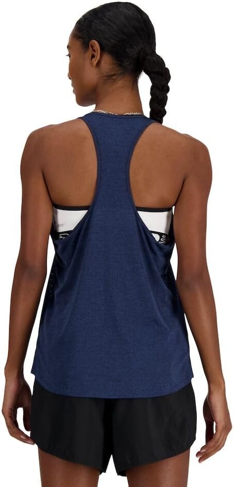 image:imageNew Balance Womens New Balance Womens Athletics TankNb Navy Heather