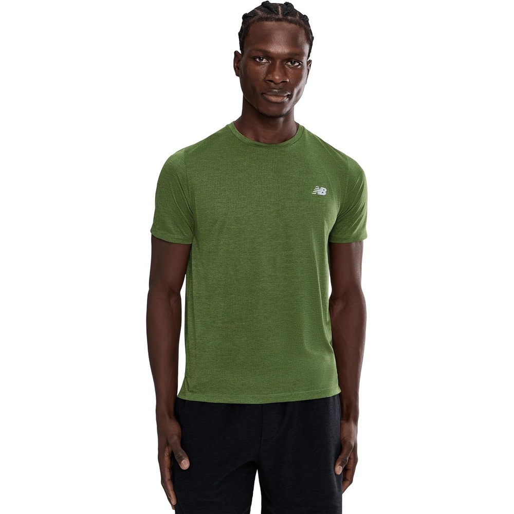 image:imageNew Balance Mens Athletics TShirtDark Alpine Green Heather