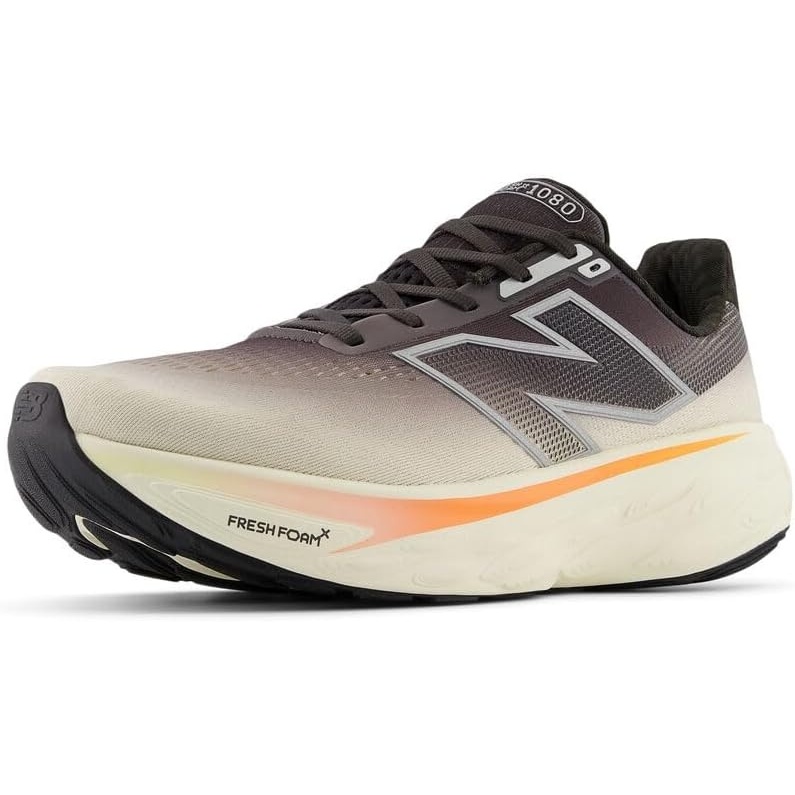 image:imageNew Balance Mens Fresh Foam X 1080 V14 Running ShoeBlack CementAngoraHot Mango