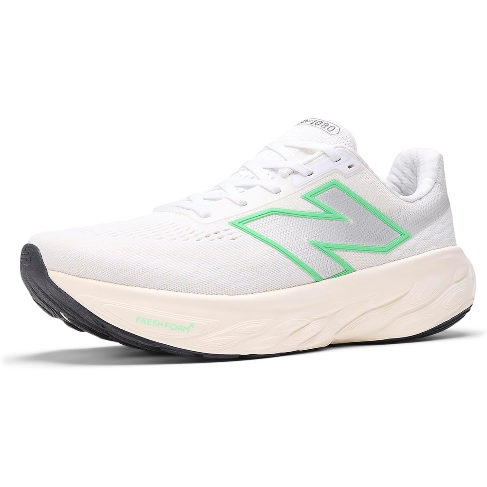 image:imageNew Balance Mens Fresh Foam X 1080 V14 Running ShoeWhiteLime LeafAngora